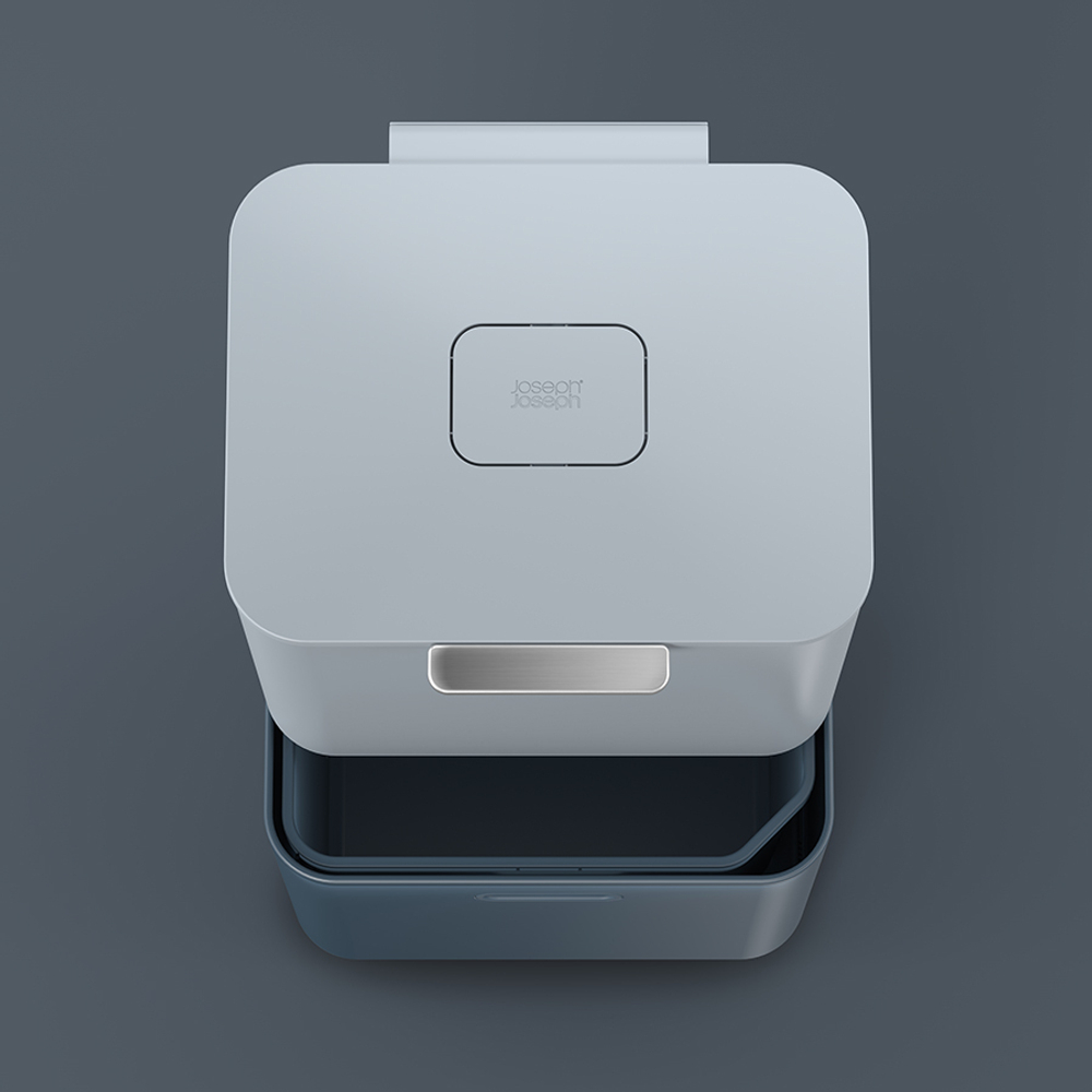 Контейнер для мусора с двумя баками totem max, 60 л, синий