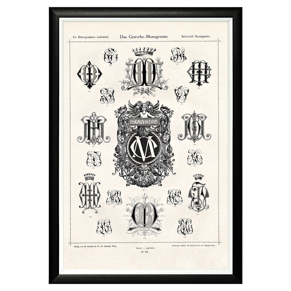 Арт-постер Объект мечты Монограмма 34