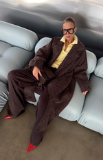 Пальто оверсайз из буклированной шерсти