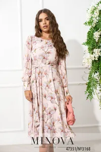 Платье 3168-пудра Minova