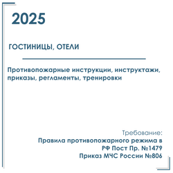 Комплект документов по пожарной безопасности в электронном виде 2025 для гостиниц, отелей
