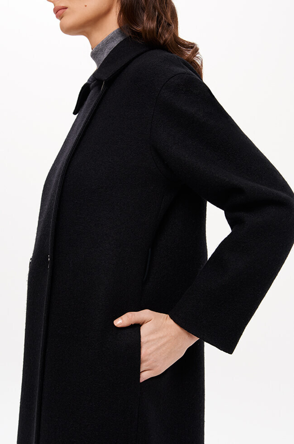 0113 Пальто женское (черный)