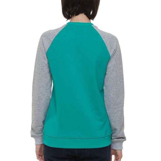 Толстовка SKILLS W Script Logo 4 Crewneck Emerald/Grey Melange