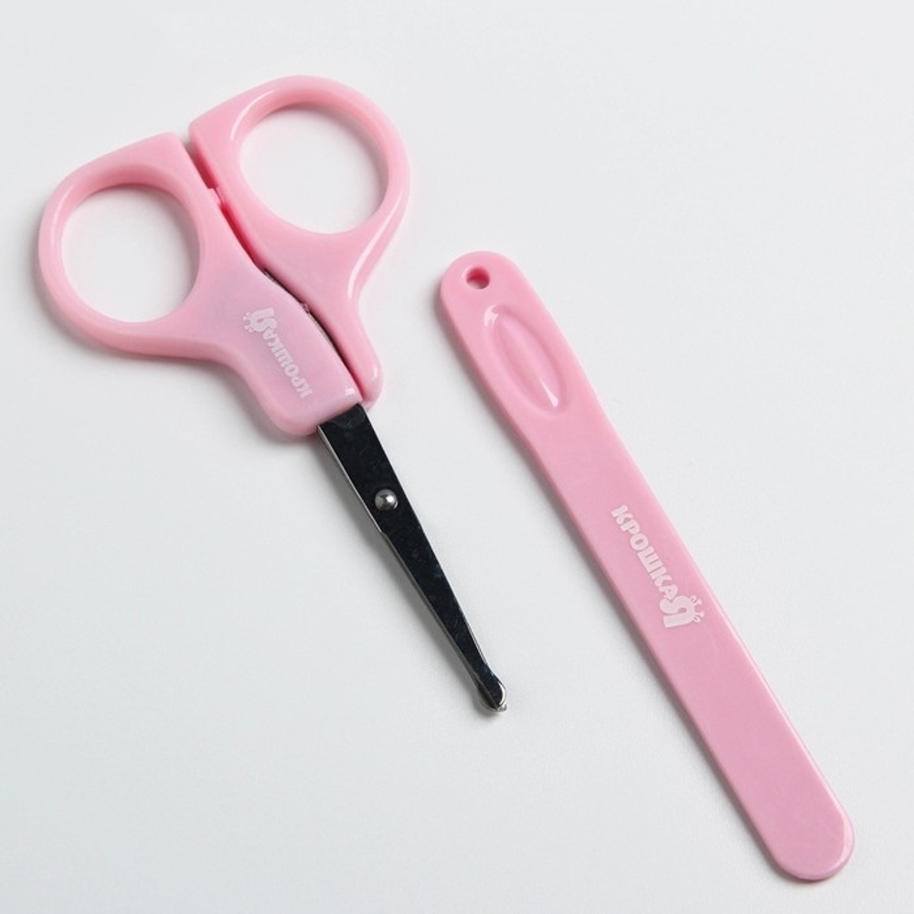 3893568 Набор маникюрный детский «Для Малышки», 4 предмета: ножнички, книпсер, пилочка, щётка