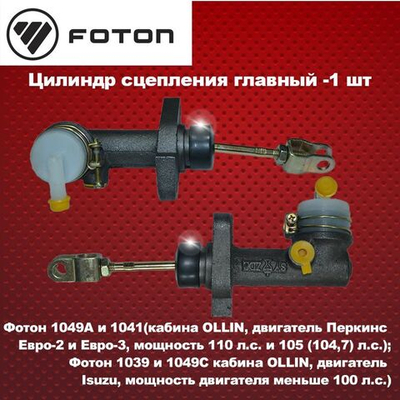 Цилиндр сцепления главный Foton (Фотон)