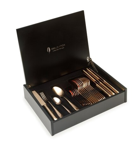 Набор столовых приборов на 6 персон 24 предмета Belo Inox Belo 9 Rose Gold