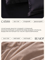 Комплект постельного белья с одеялом Сатин Вельвет Премиум «Вечерний покой»
