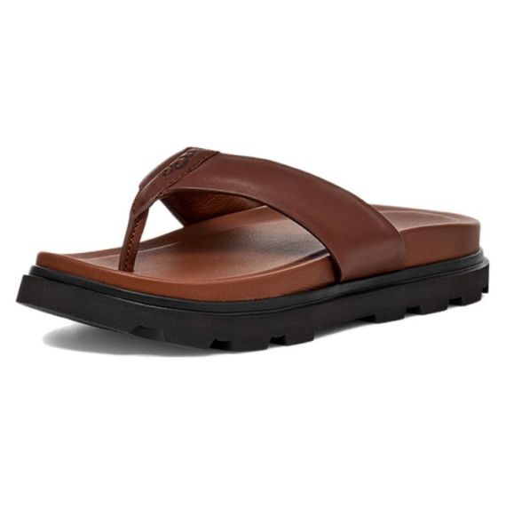 Ugg Leather Flip Flop 'Cognac Brown'