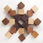 Деревянные кубики 5 пород , 20 шт Леснушки