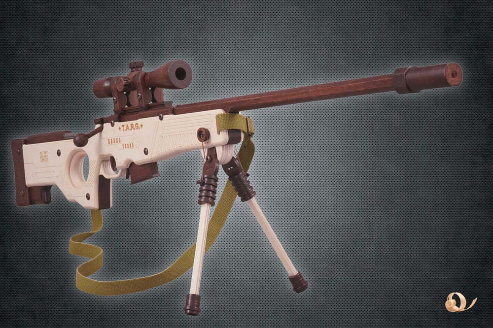 Снайперская винтовка AWP от TARG - деревянный конструктор, сборная модель, 3d пазл