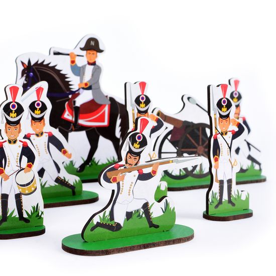 Набор солдат - 12 героев, для игры и коллекционирования (24 предмета) "Наполеон"