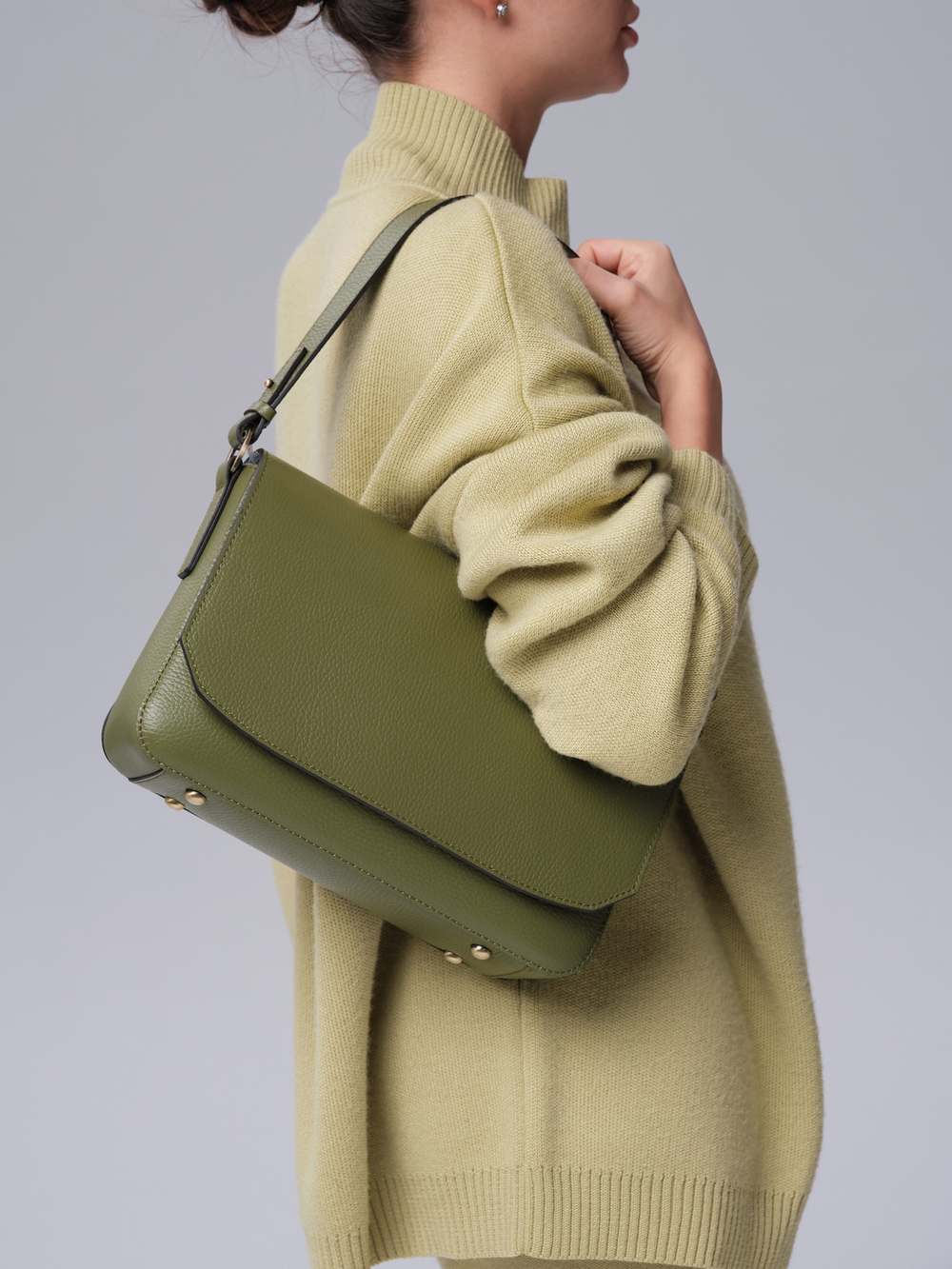 Сумка на плечо Deboro 30512 зеленая водоросль