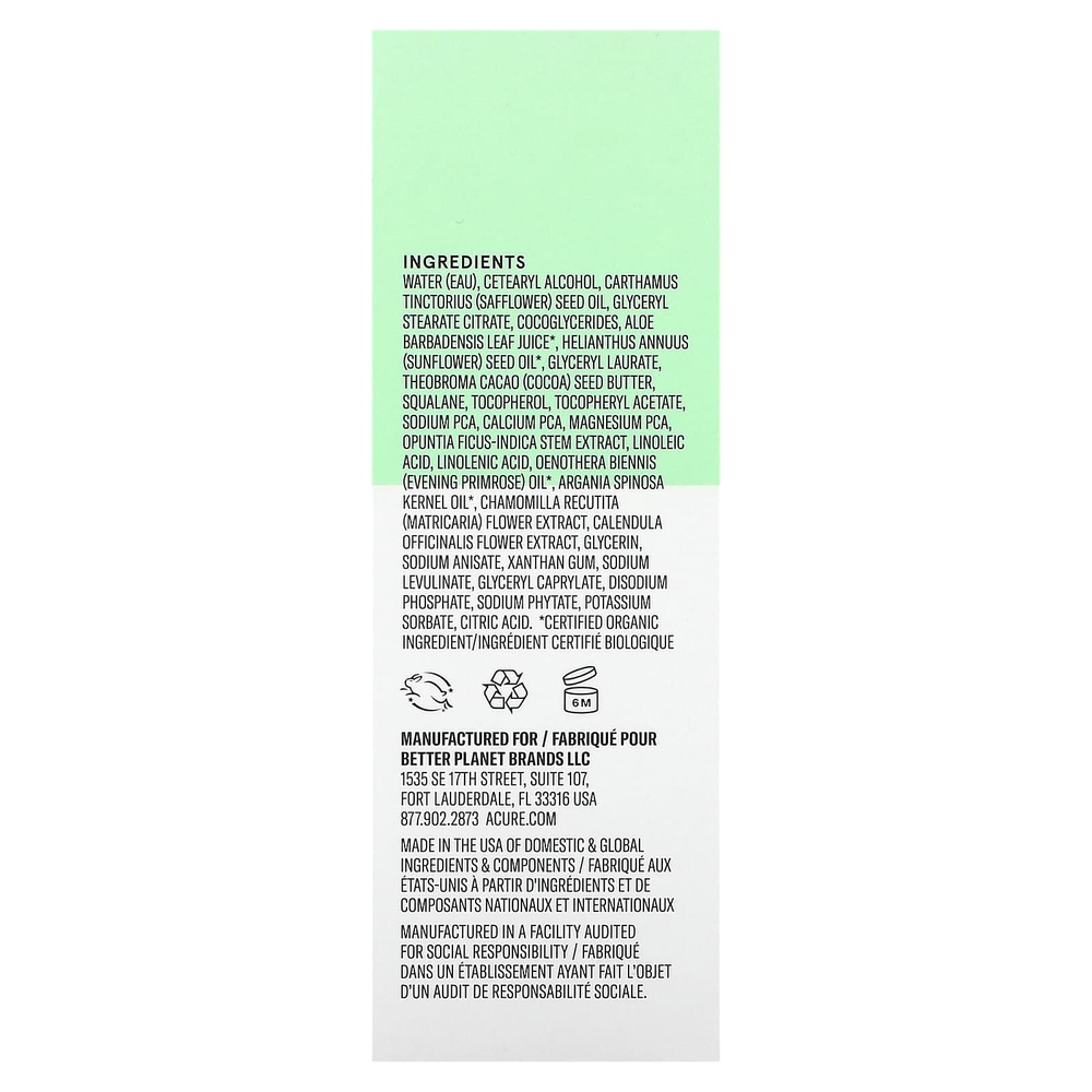 ACURE, Ultra Hydrating, электролитное увлажняющее средство для лица, 50 мл (1,7 жидк. унц.)