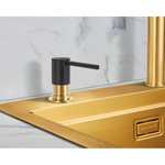 Дозатор для жидкого мыла Milacio MCU.934.BGD, черно-золотой