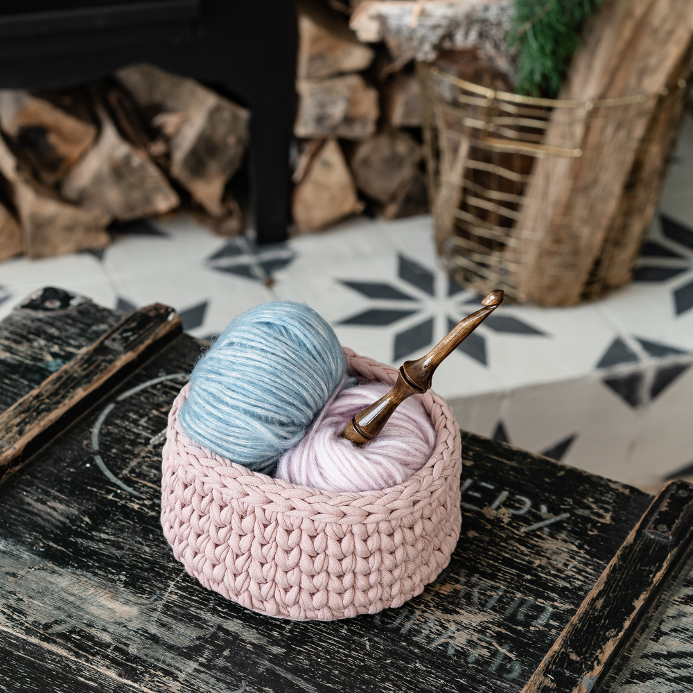 Деревянный крючок для вязания из древесины березы 8 мм. K228