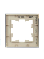 BRITE Рамка 1 -местная РУ-1-2-БрВа стекло ванильный IEK