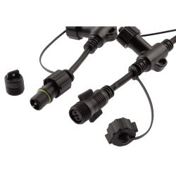 Разветвитель ЭРА ERAPS-R для гирлянд IP65 20 гнезд 2 метра каучук черный