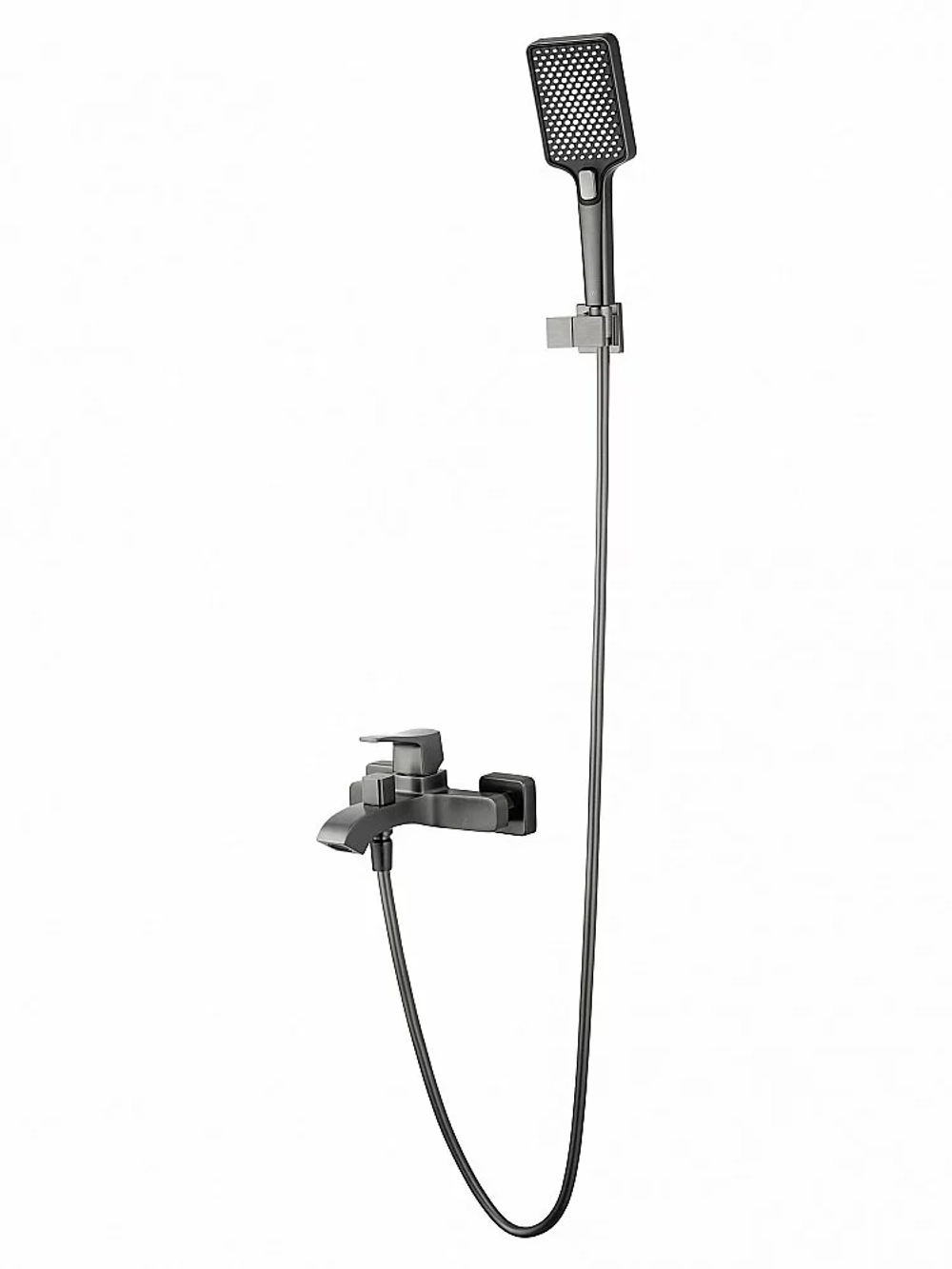 Смеситель для ванны с душем WONZON & WOGHAND FLEX WW-88037072-BGM темный графит