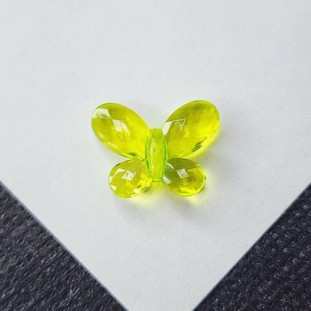 Бусина, бабочка, акрил, люсит, цветные бабочки, р-р 17мм