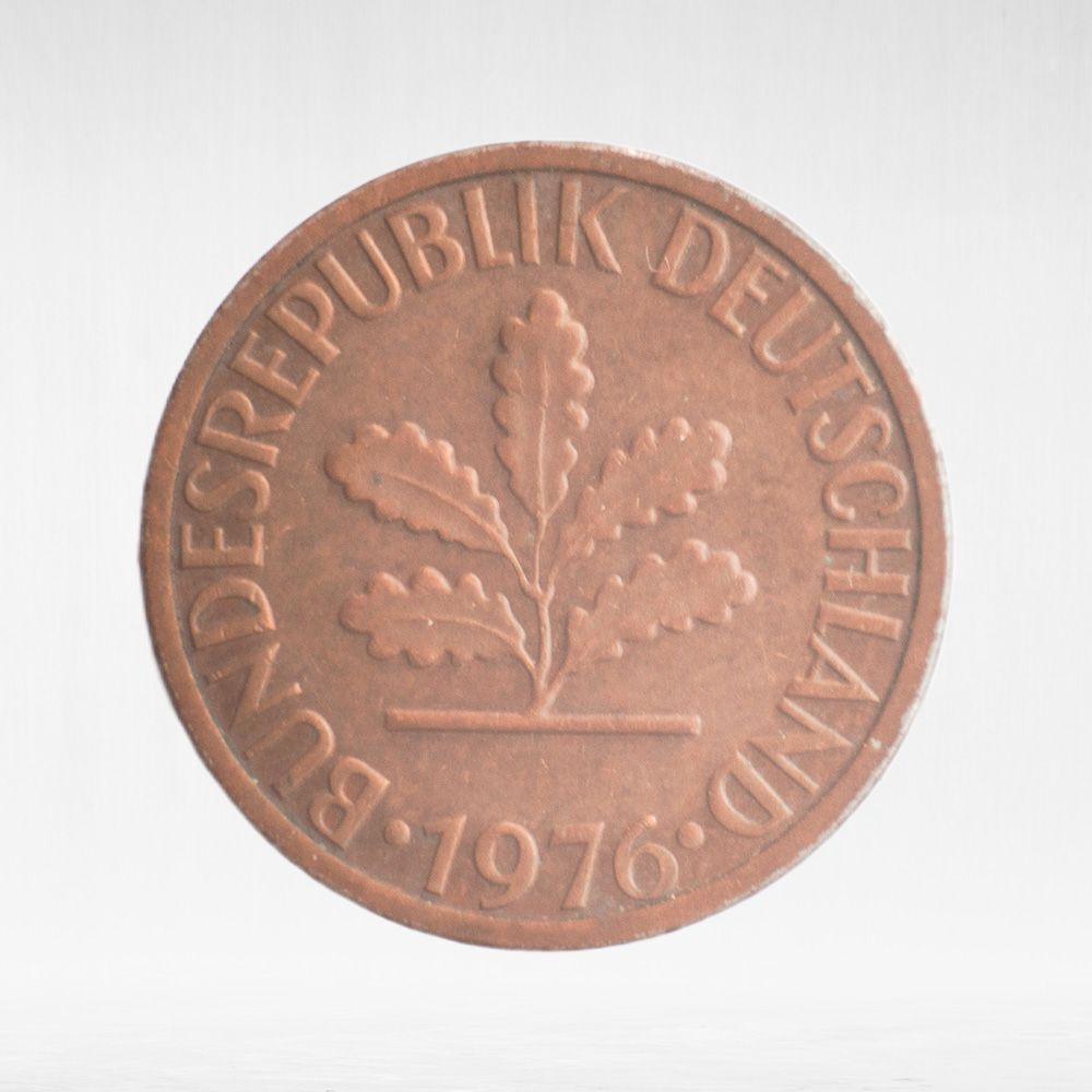 Germany, 1 Pfennig, 1976, (Karlsruhe Mint - "G"), VF