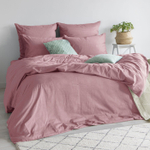 Простыня Меланж На Резинке брусника 160х200 борт 30см