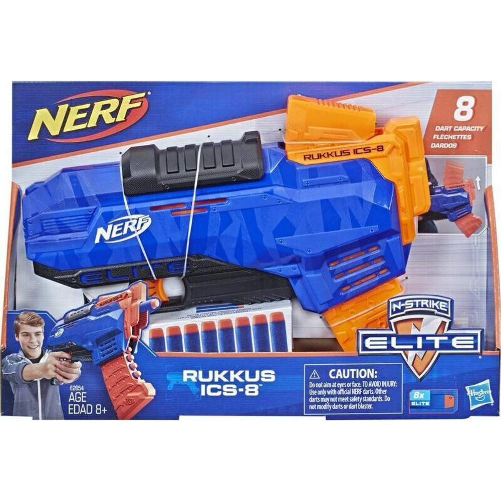 Nerf: Бластер со стрелами Элит Руккус Нерф E2654 — Elite Rukkus ICS-8 — Хасбро