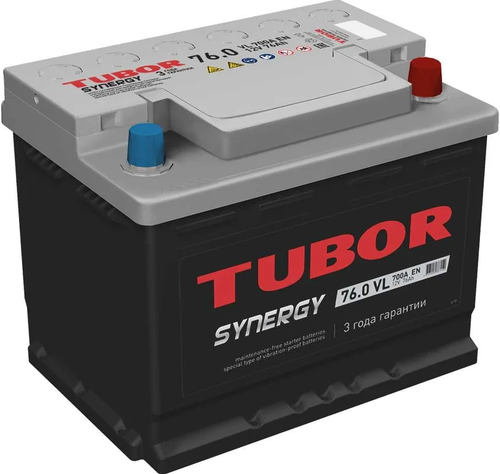 Аккумулятор автомобильный Tubor Synergy 76А/ч 700А обратная