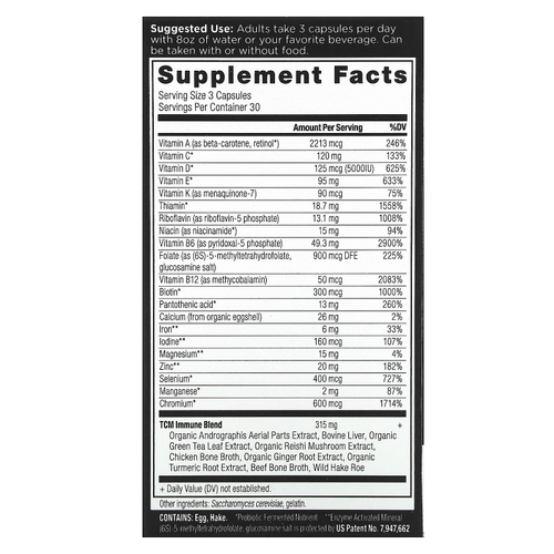 Ancient Nutrition, Ancient Multi, для иммунитета, 90 капсул