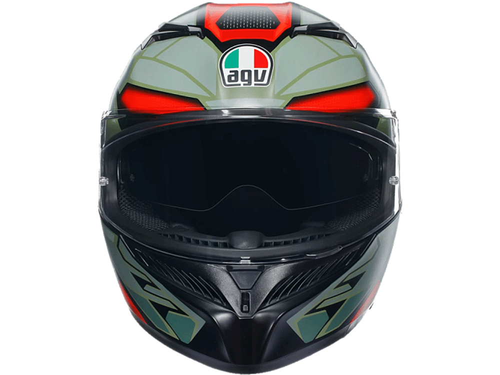 AGV K-3 E2206 DECEPT MATT BLACK/GREEN/RED