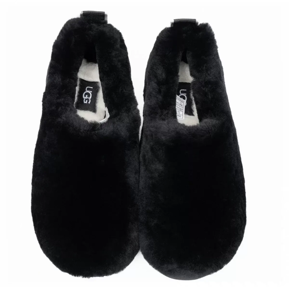 UGG Hailey Fluff Slippers Black