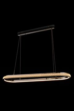 Подвесная люстра LED 73W 3000К/4000К/5500К LE7707/1050L Black Chrome чёрный хром Aida Leon