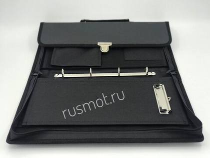 Папка для водителей черная логотип вышивка KAMA* кожа