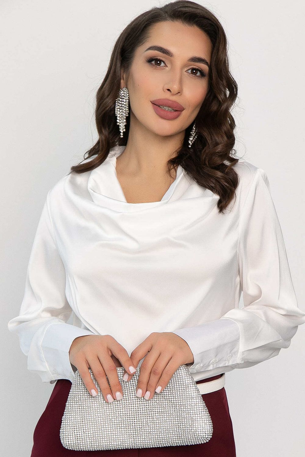 Блуза Шелковая сказка (белая) Б14380-33М LT Collection