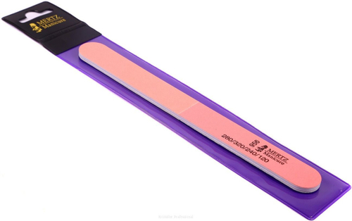 Mertz Пилка полировочная для ногтей 4-х сторонняя 956, 280/320/240/120 грит, розовый