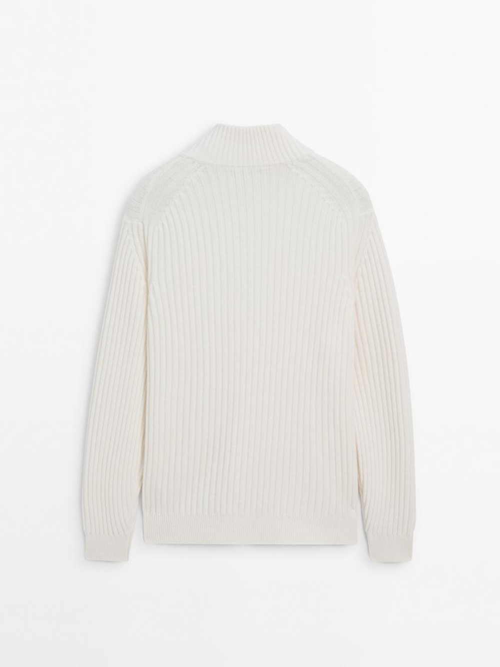 Massimo Dutti Свитер из смесовой шести, экрю