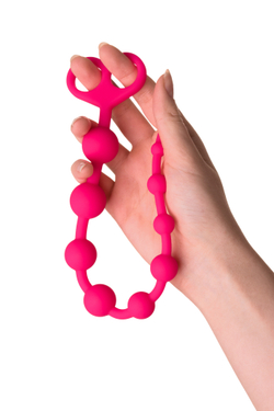 Анальные бусы TOYFA POPO Pleasure, силикон, розовый, 28,5 см