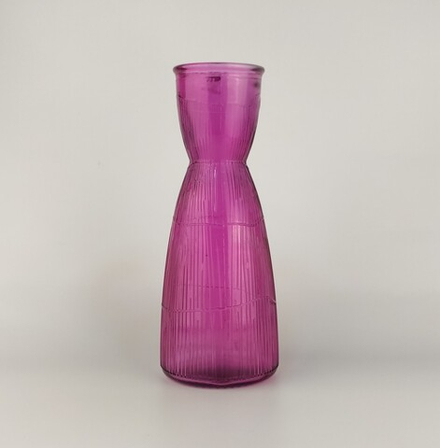 Емкость для интерьера (или ваза), h=25 см, 0.9 л, стекло, цвет пурпурный 3039C008