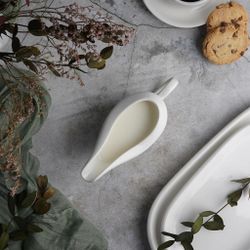 Соусник 160 мл 16,5*6,5 см с ручкой белый фарфор P.L. Proff Cuisine [6]