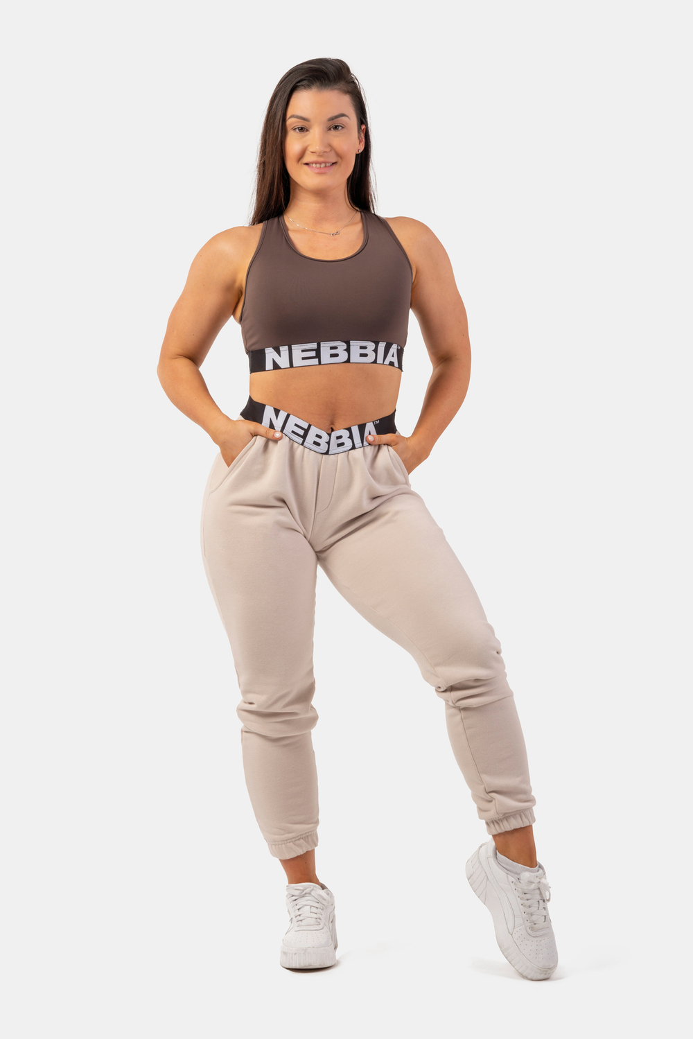Топ MEDIUM IMPACT CROSS BACK SPORTS BRA 410 Коричневый