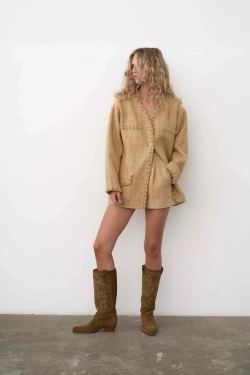 Жакет-тулуп бежевый