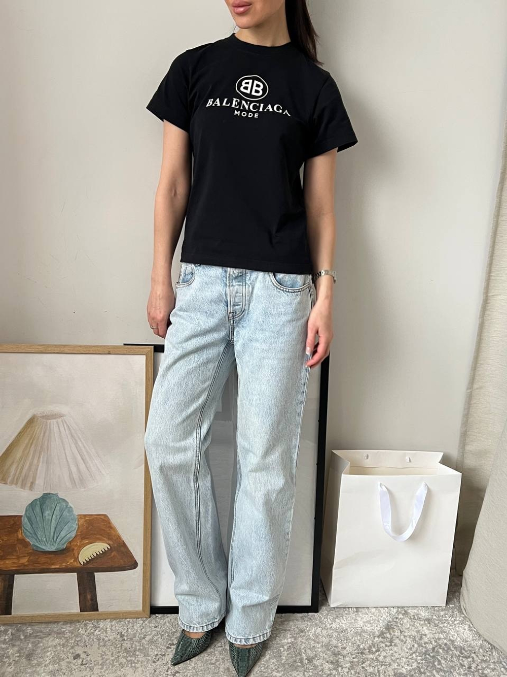 Хлопковая футболка Balenciaga, S/M