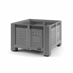 Контейнер 1200х800х800 мм перфорированный на ножках, арт. SDBOX 1208 P серый, код: 13896
