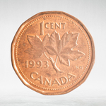 Canada, 1 Cent, 1993 – Elizabeth II (Third Portrait, 12-Sided Design), AU