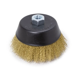 Кордщетка чашеобразная латунная для УШМ 125мм (М14) Forsage F-BWC005