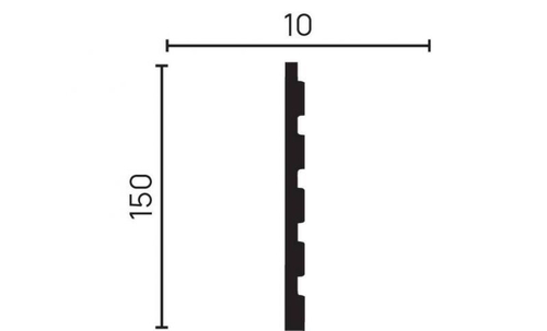 Decor-Dizayn. Панель DD904, (150x10x3000мм). Полимер, композит