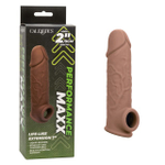 Коричневая удлиняющая насадка на член Life-Like Extension 7” - 17,75 см. (Цвет: коричневый)