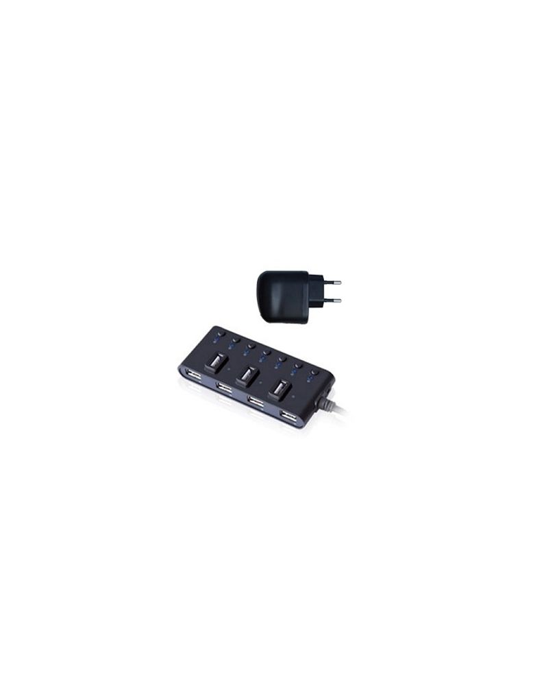 HUB GR-487UAB Ginzzu USB 2.0 7 port + adapter