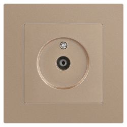 Розетка Intro Accent 6-301-04 TV одиночная, IP20, СУ, шампань