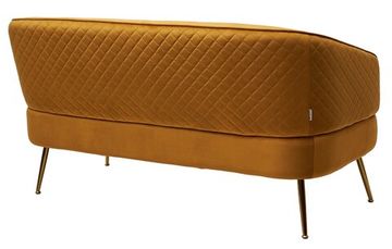 Скамья CIAO BLUVEL-68 Желтый, велюр / золотой каркас