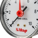 Манометр с радиальный подключением, 10 Бар, 1/4" дюйма, ITAP, 482